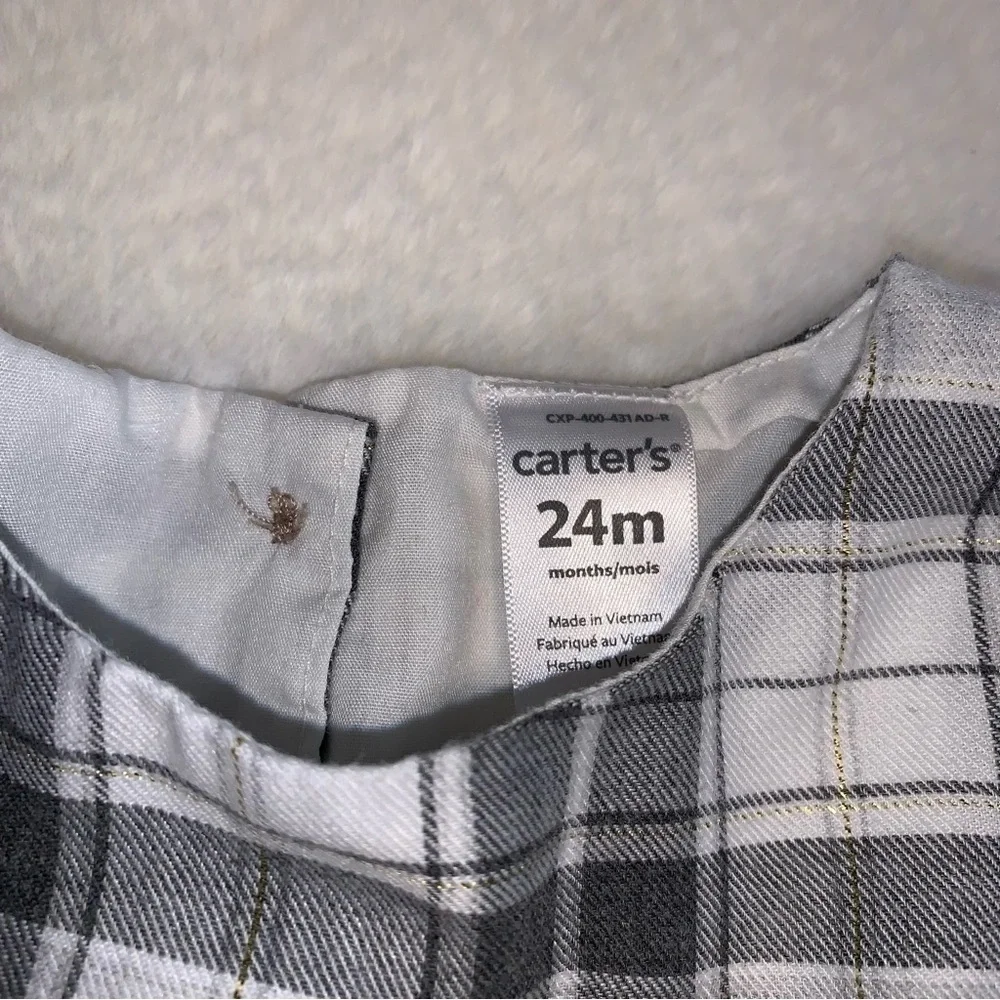 Carters Plaid Dress, sz 24 mo